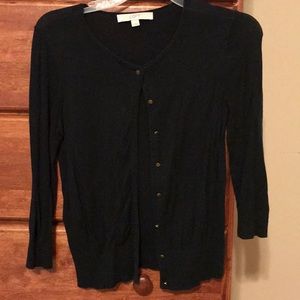 3/4 sleeve black cardigan